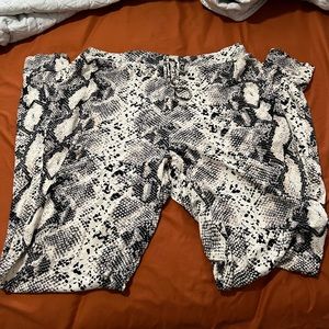 Snake print joggers